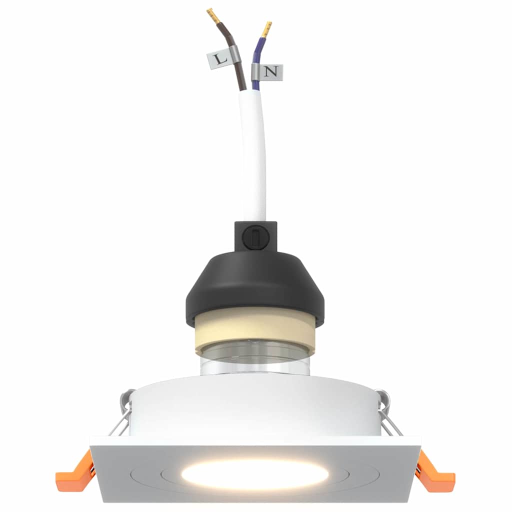 vidaXL Spotlights με προβολείς 12 pcs Λευκό 9 x 9 x cm Αλουμίνιο