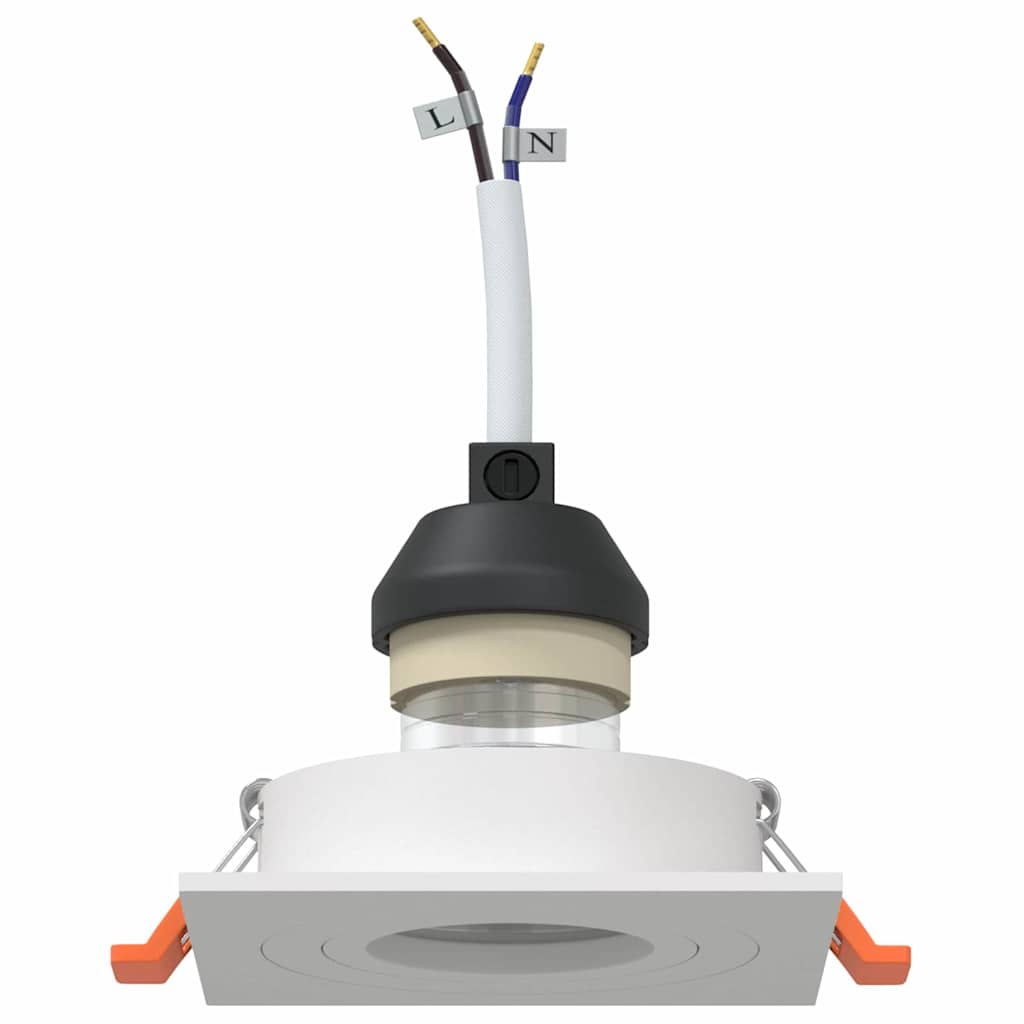 vidaXL Spotlights με προβολείς 24 pcs Λευκό 9 x 9 x cm Αλουμίνιο