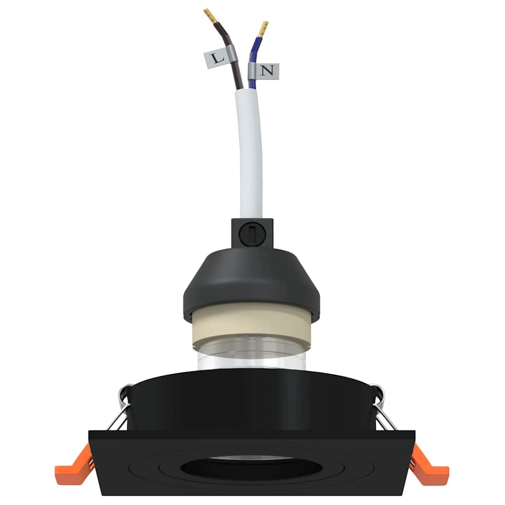 vidaXL Spotlights με προβολείς 6 pcs Μαύρο 9 x 9 x cm Αλουμίνιο