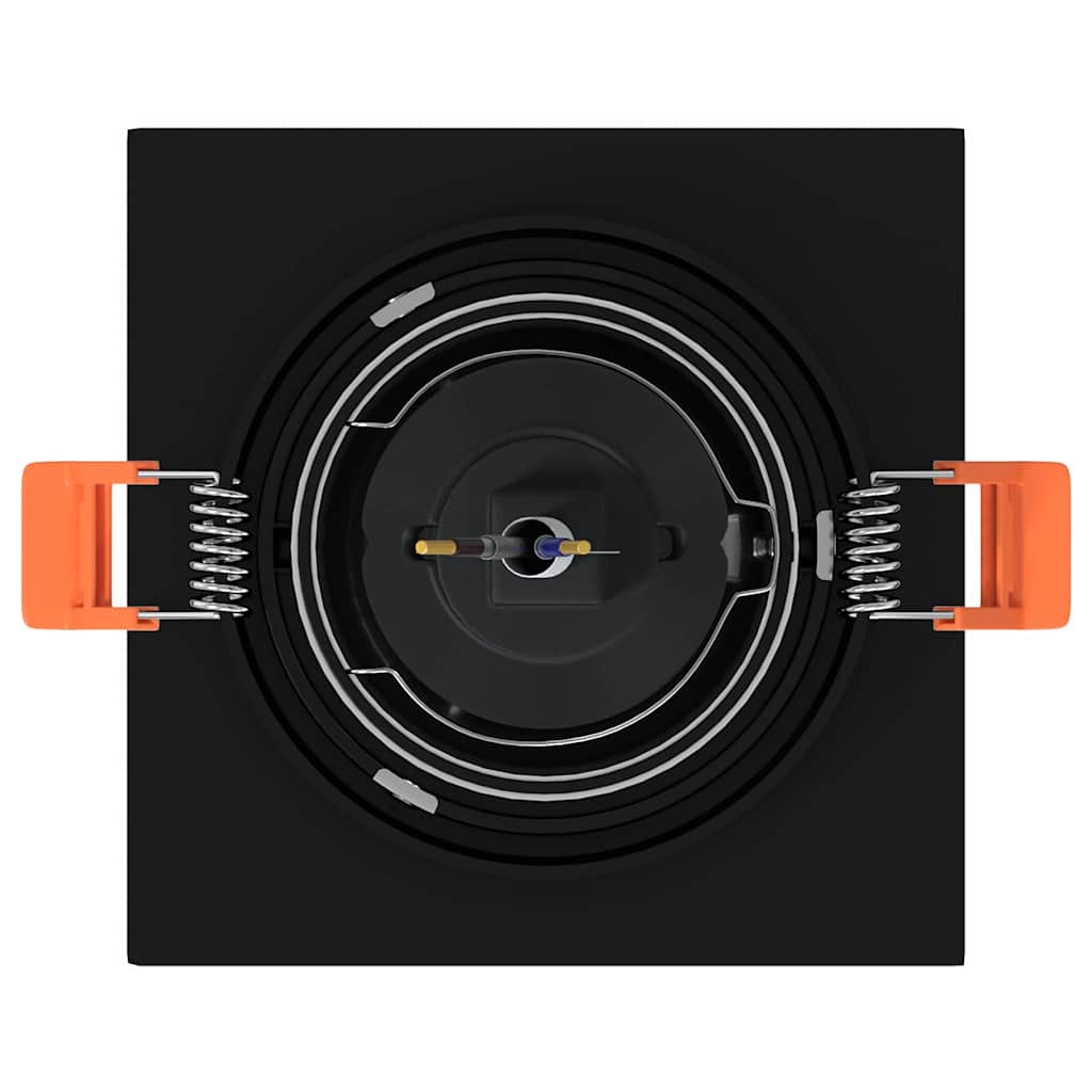 vidaXL Spotlights με προβολείς 6 pcs Μαύρο 9 x 9 x cm Αλουμίνιο