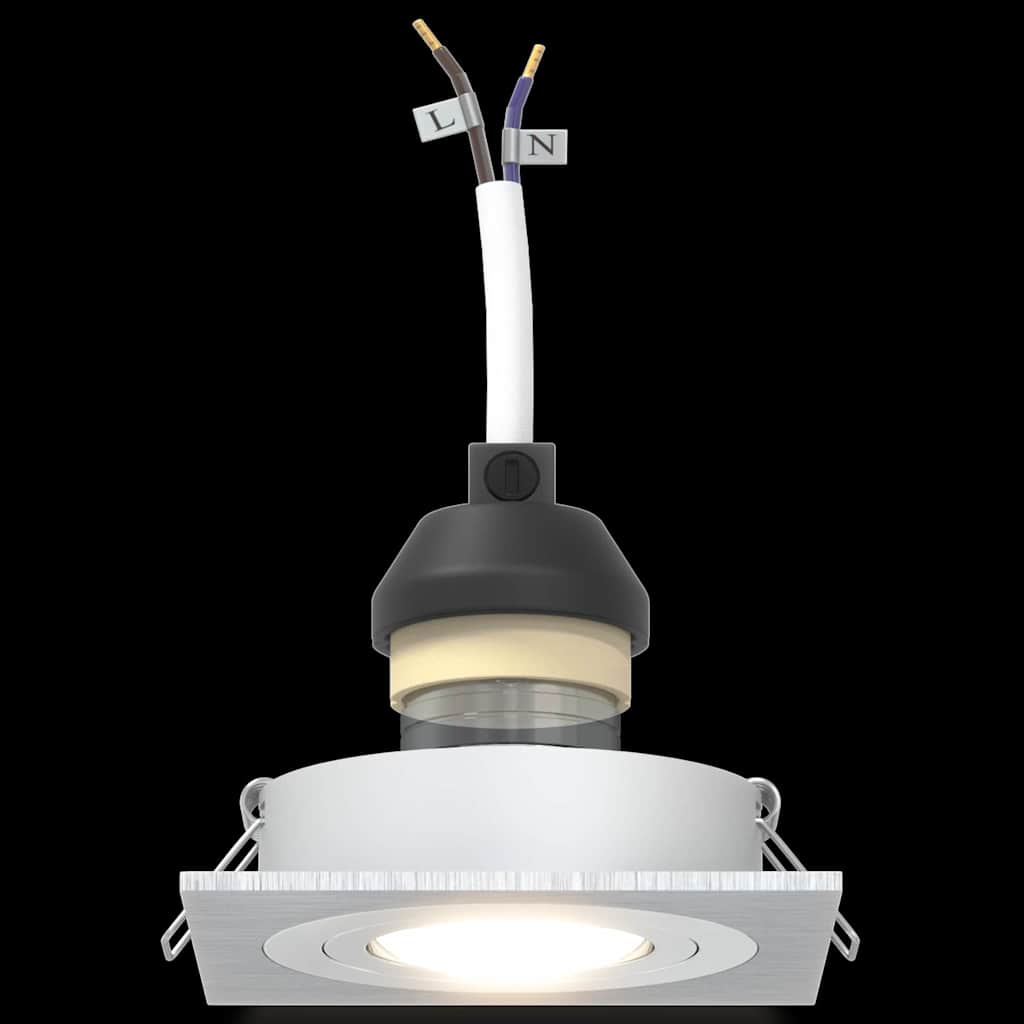 vidaXL Spotlights με προβολείς 24 pcs Ασημί 9 x 9 x cm Αλουμίνιο