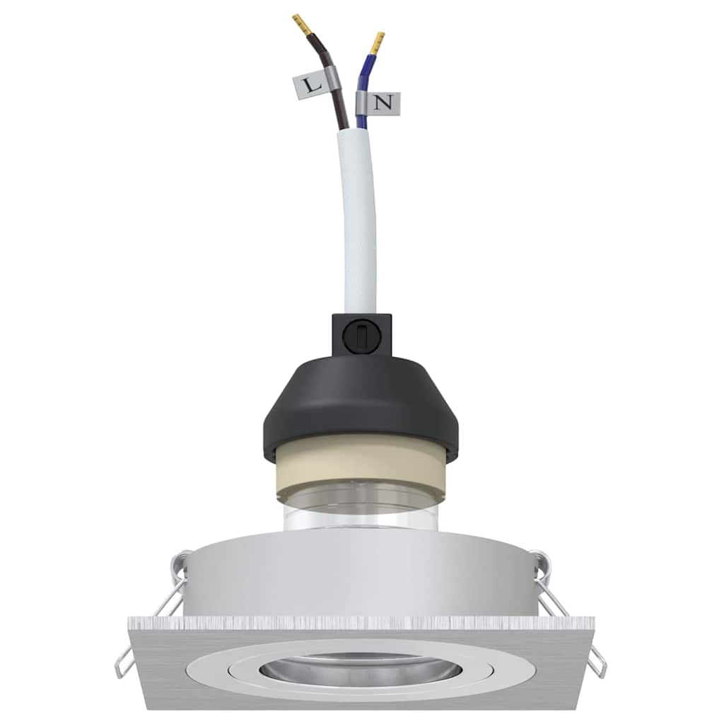 vidaXL Spotlights με προβολείς 24 pcs Ασημί 9 x 9 x cm Αλουμίνιο