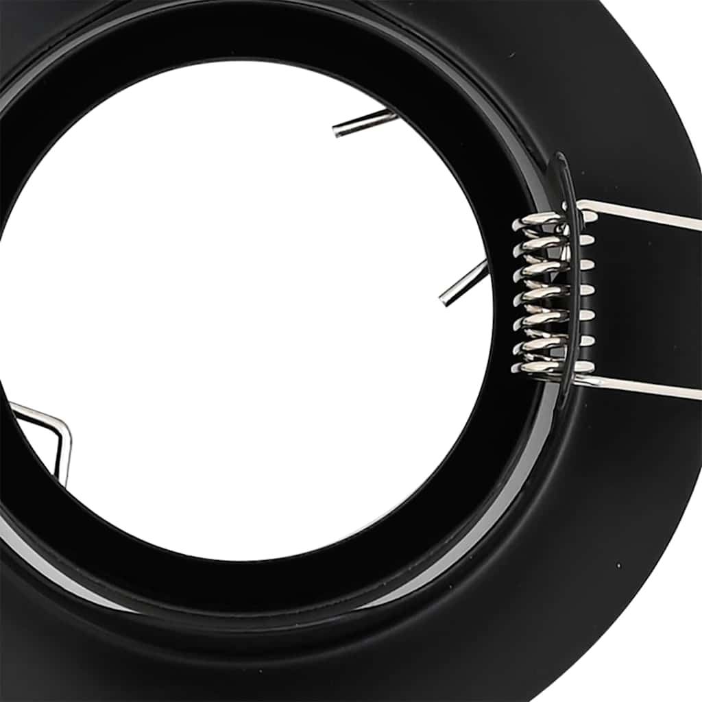 vidaXL Κρυφά Φώτα 6 τεμάχια Στρογγυλά GU10 Μαύρο Ø90 mm Χάλυβας