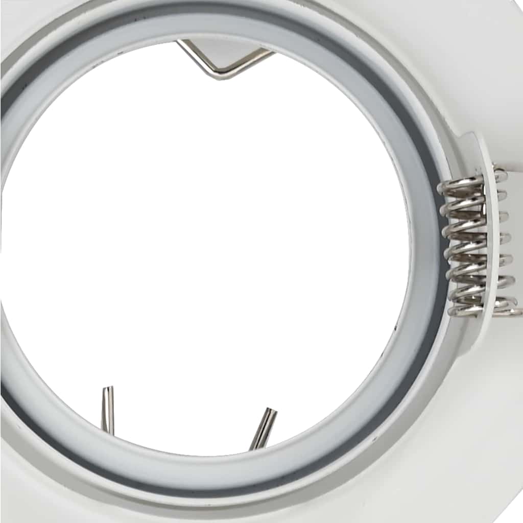 vidaXL Εντοιχισμένα Φωτιστικά 6 τμχ Στρογγυλά GU10 Λευκό Ø90 χιλ. Χάλυβας