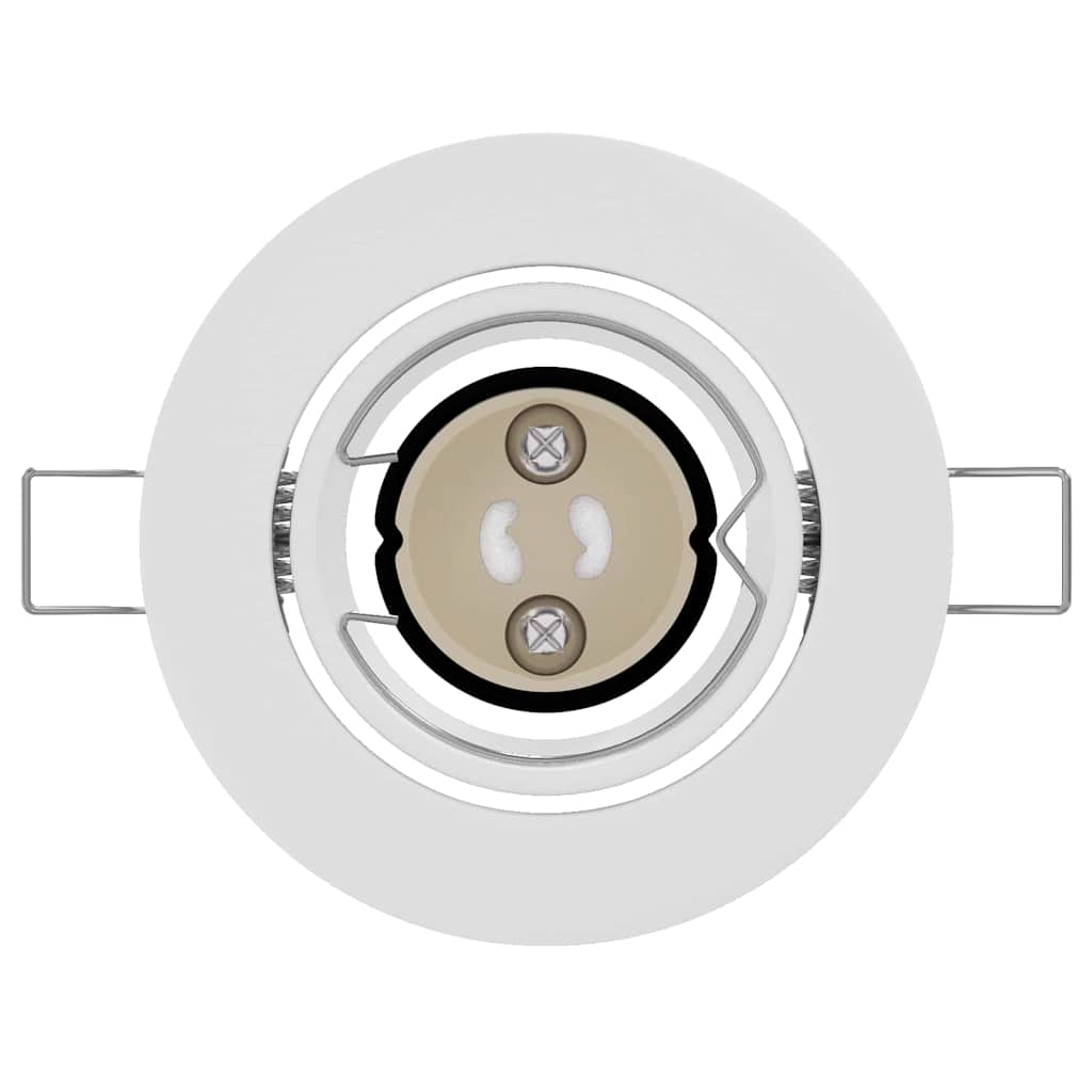 vidaXL Σποτ 6 pcs Λευκό 9 x 9 x 2.5 εκ. Μέταλλο