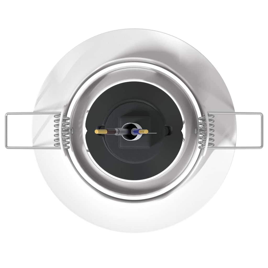 vidaXL Εντοιχισμένα Φωτιστικά 6 τμχ Στρογγυλά GU10 Λευκό Ø90 χιλ. Χάλυβας