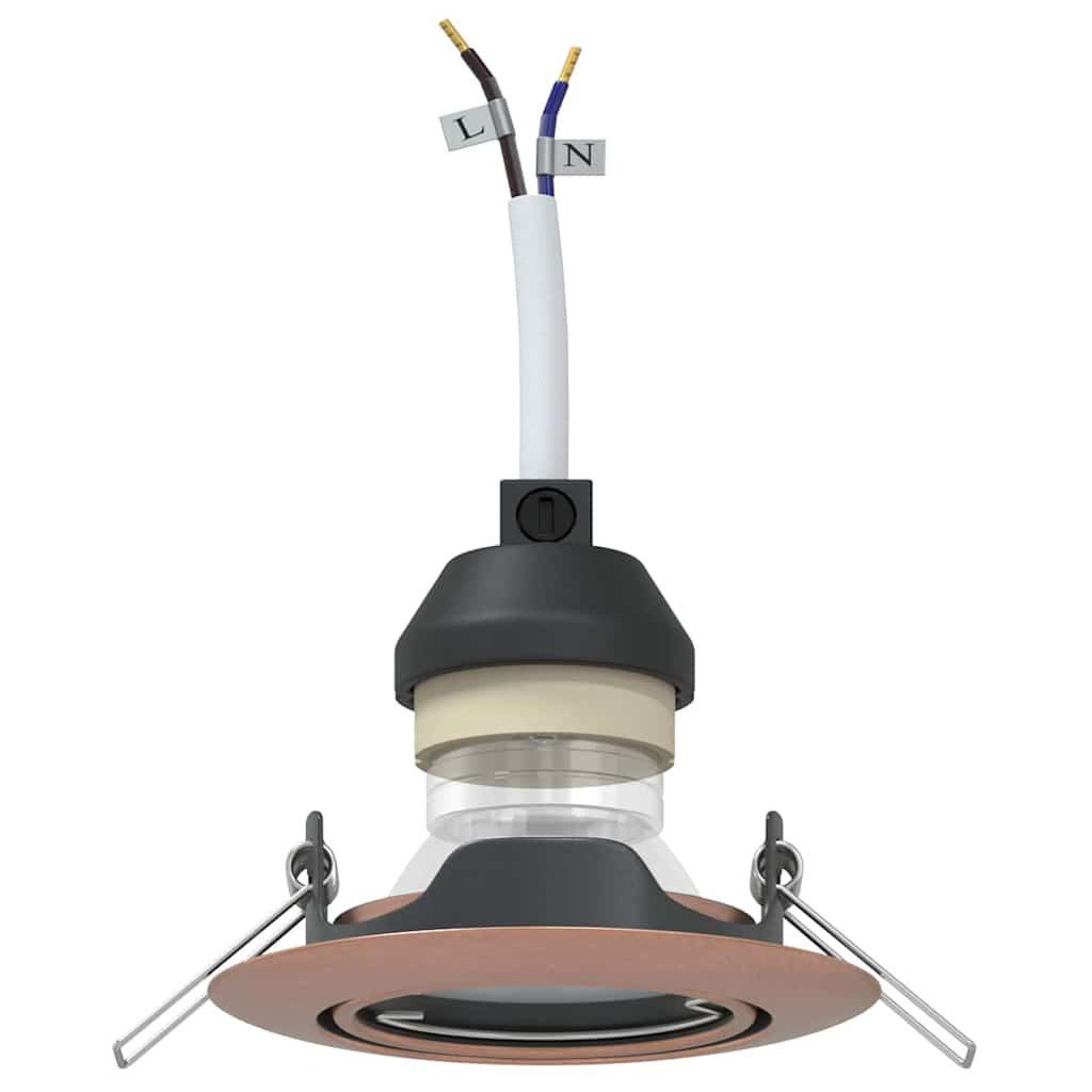 vidaXL Σποτ 12 pcs Χάλκινο 9 x 9 x 2.5 εκ. Μέταλλο