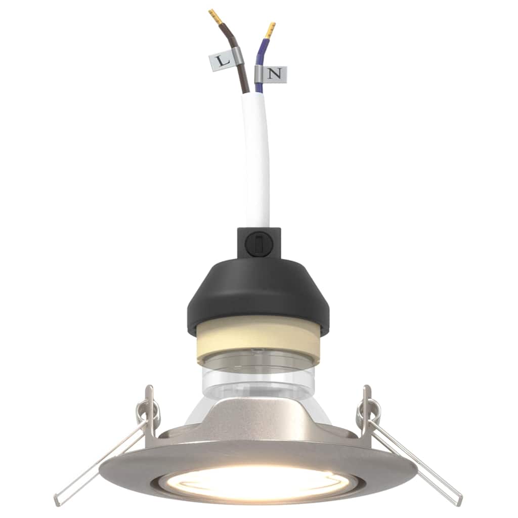 vidaXL Σποτ 12 pcs Ασημί 9 x 9 x 2.5 εκ. Μέταλλο