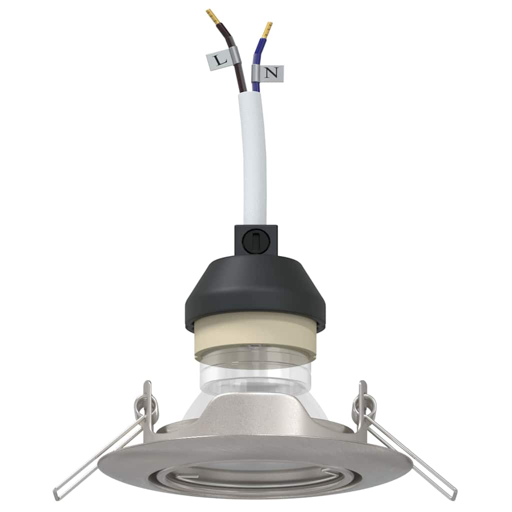 vidaXL Σποτ 12 pcs Ασημί 9 x 9 x 2.5 εκ. Μέταλλο