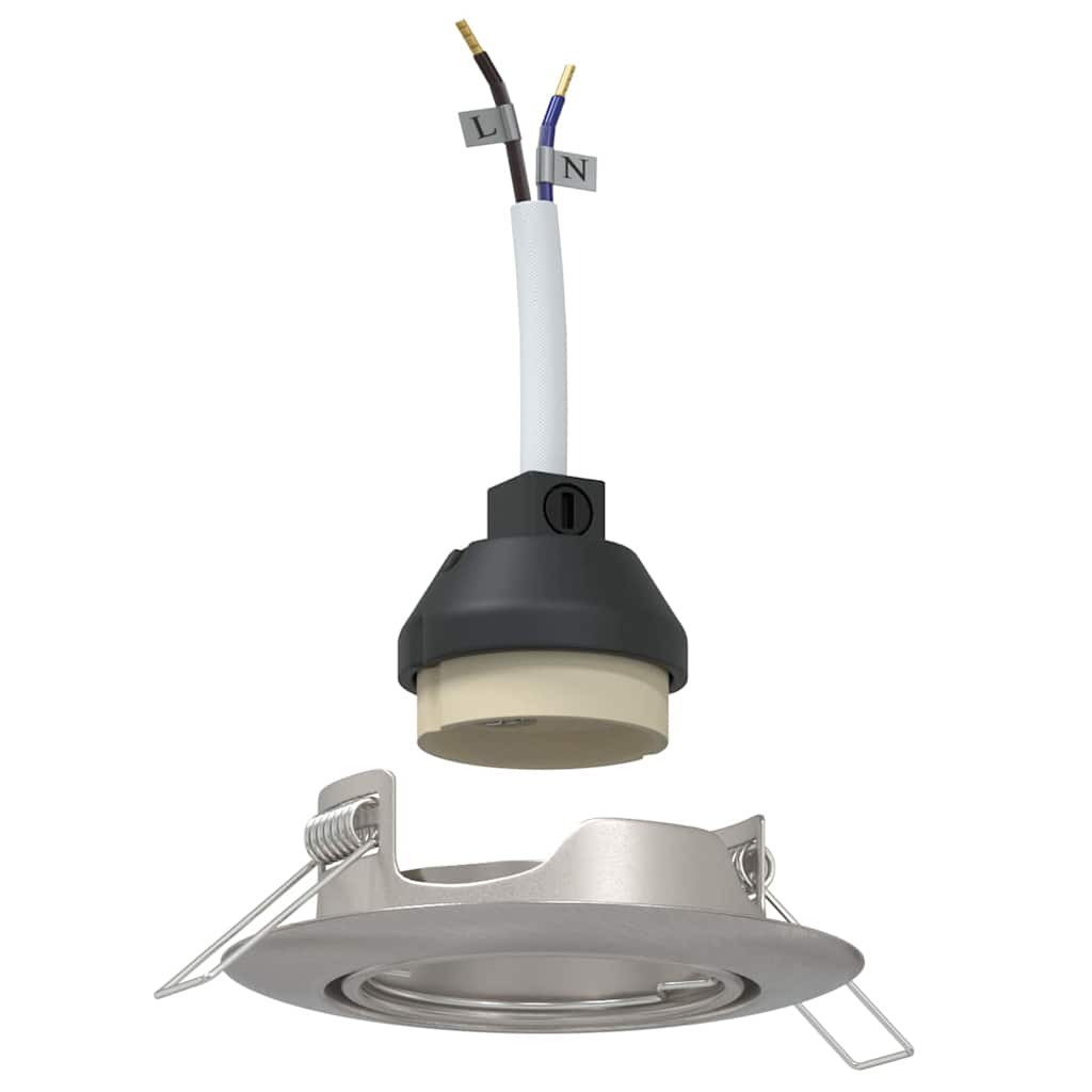 vidaXL Σποτ 24 pcs Ασημί 9 x 9 x 2.5 εκ. Μέταλλο