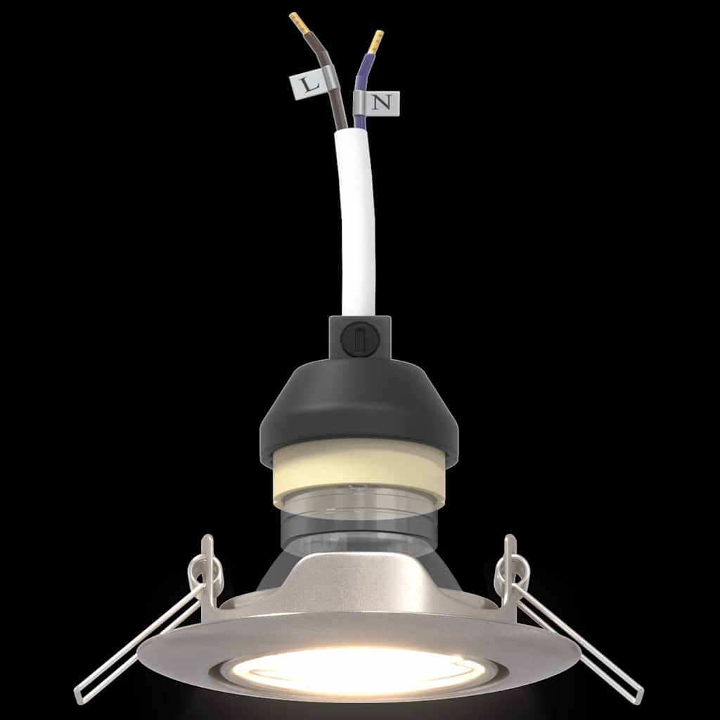 vidaXL Σποτ 24 pcs Ασημί 9 x 9 x 2.5 εκ. Μέταλλο