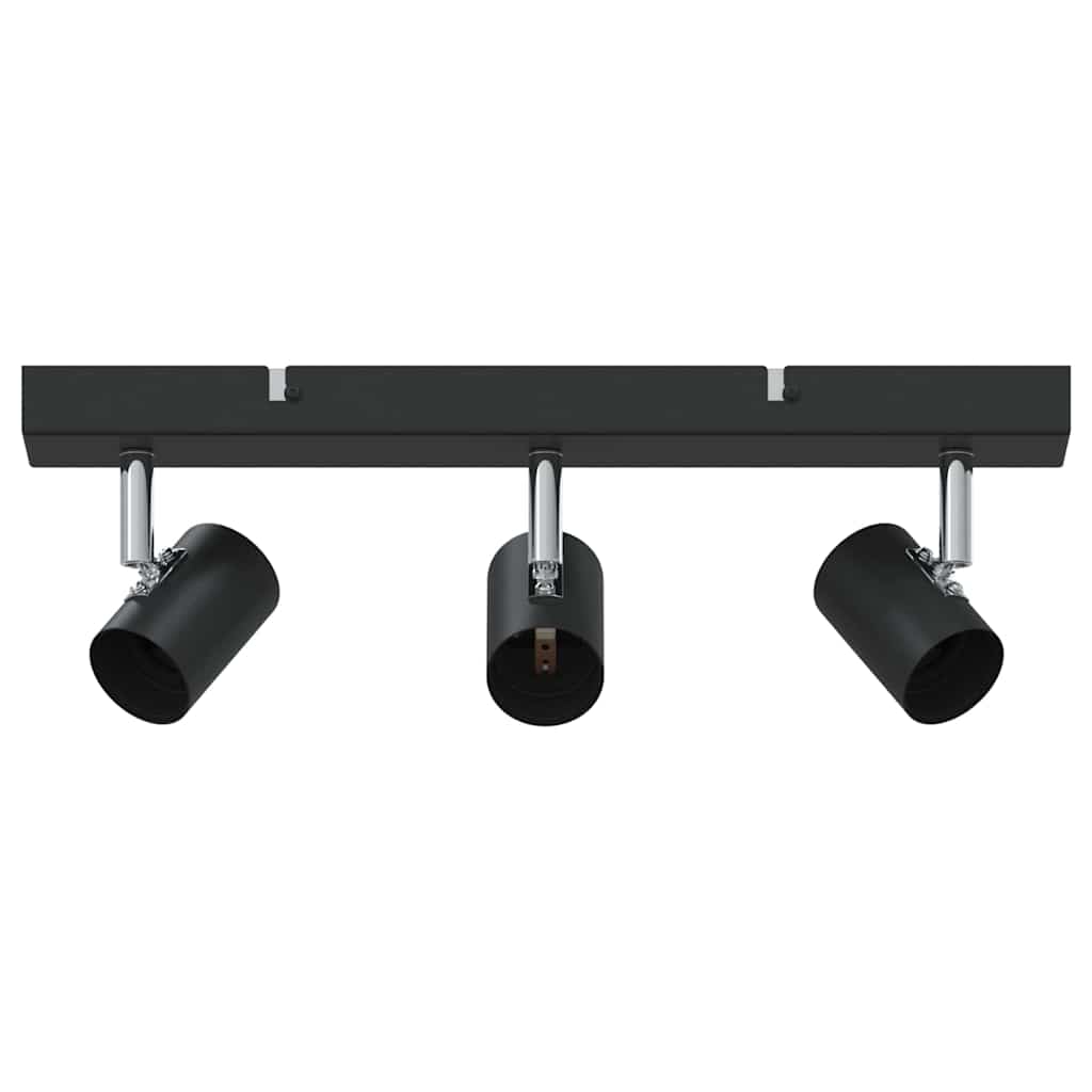 vidaXL Σποτ οροφής με προβολείς Μαύρο 38 x 6,5 x 11,5 εκ Μέταλλο