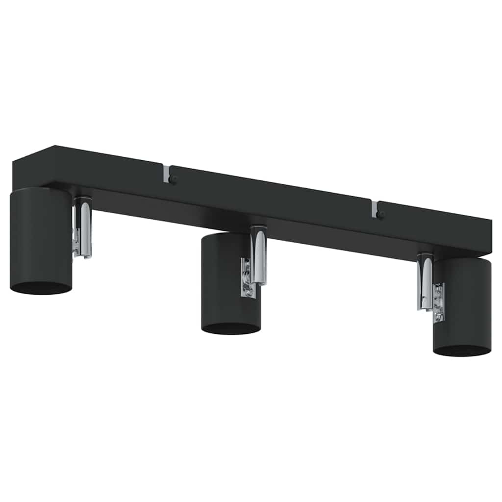 vidaXL Σποτ οροφής με προβολείς Μαύρο 38 x 6,5 x 11,5 εκ Μέταλλο