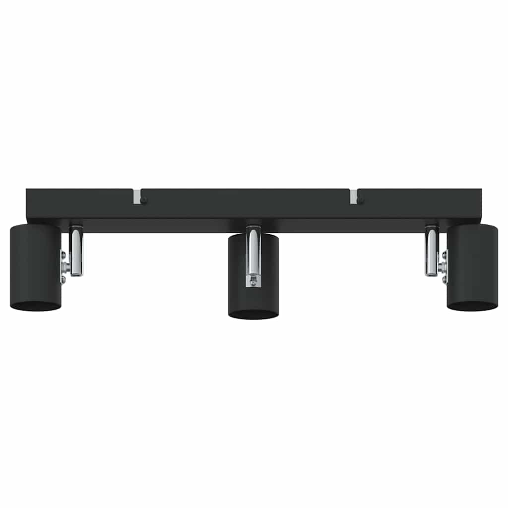 vidaXL Σποτ οροφής με προβολείς Μαύρο 38 x 6,5 x 11,5 εκ Μέταλλο
