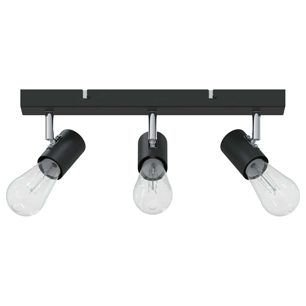 vidaXL Σποτ οροφής με προβολείς Μαύρο 38 x 6,5 x 11,5 εκ Μέταλλο