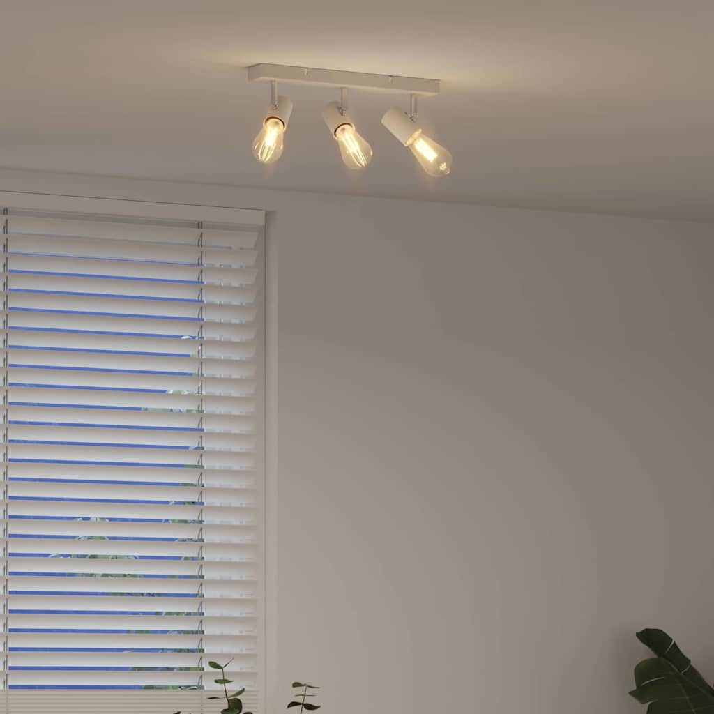 vidaXL Σποτ οροφής με προβολείς Λευκό 38 x 6,5 x 11,5 εκ Μέταλλο