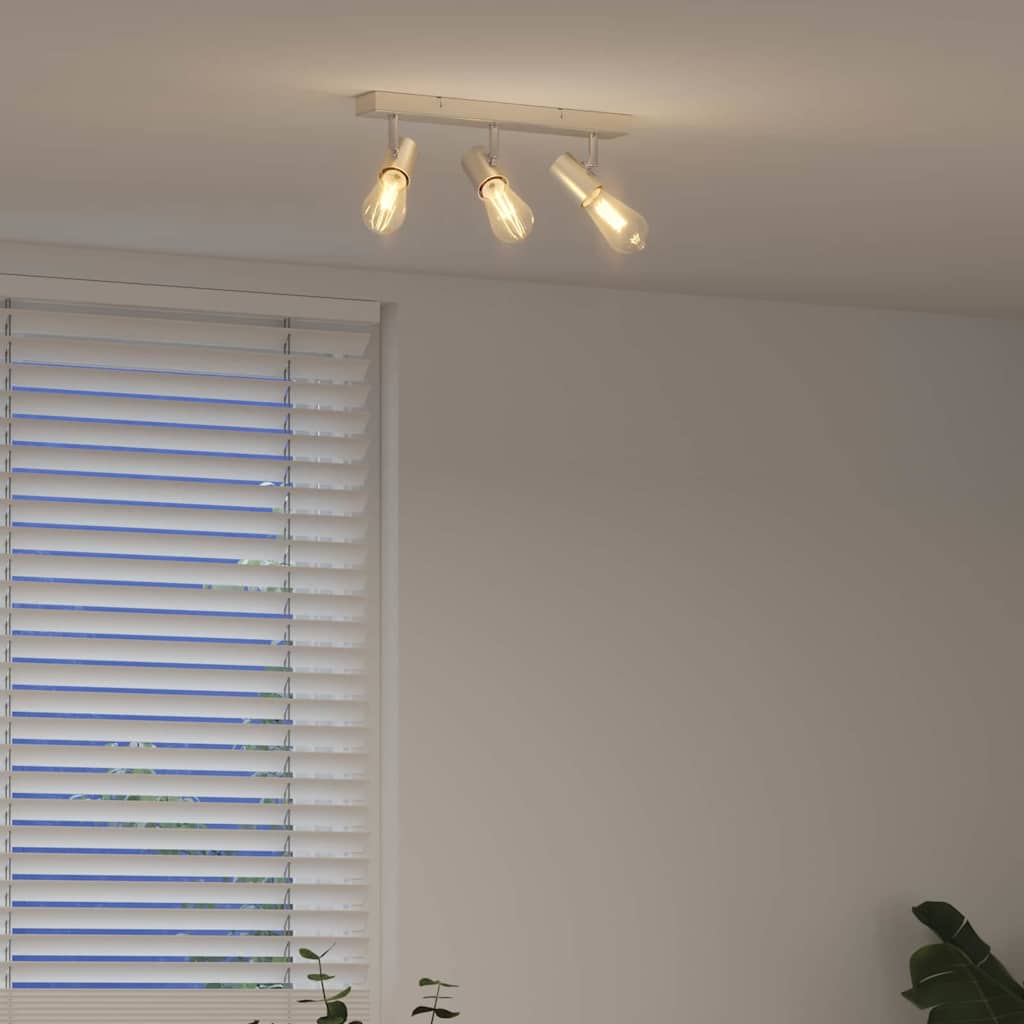 vidaXL Σποτ οροφής με προβολείς Νίκελ 38 x 6,5 x 11,5 εκ Μέταλλο