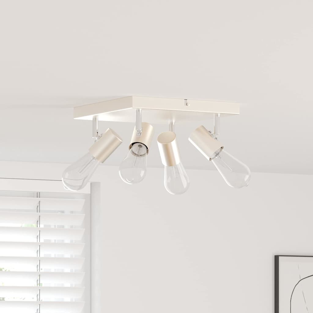 vidaXL Σποτ οροφής με προβολείς Νίκελ 26,5 x 26 x 11,5 εκ Μέταλλο