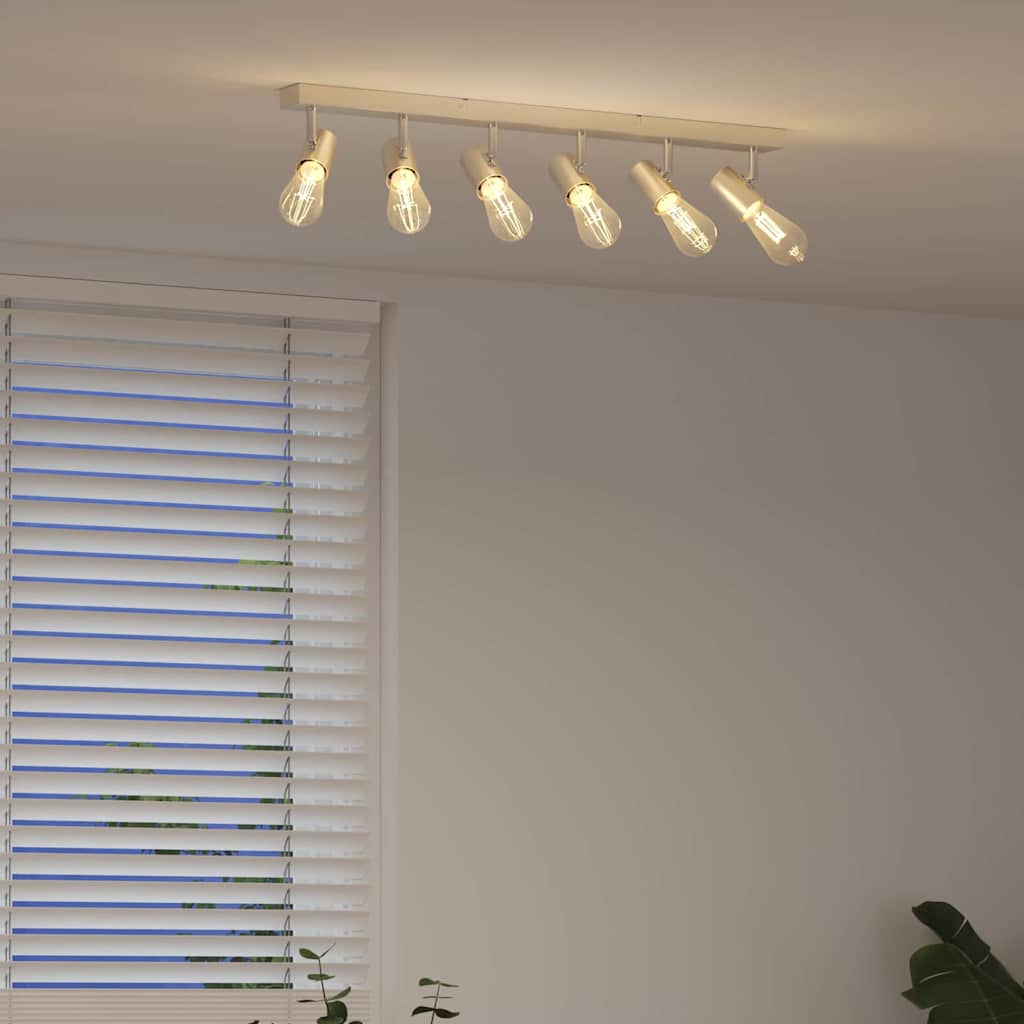 vidaXL Σποτ οροφής με προβολείς Νίκελ 73 x 6,5 x 11,5 εκ Μέταλλο