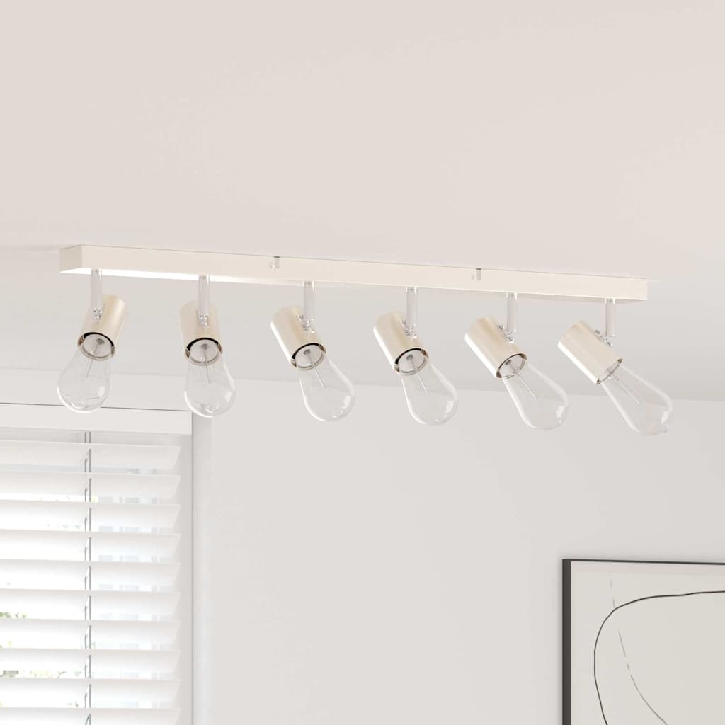 vidaXL Σποτ οροφής με προβολείς Νίκελ 73 x 6,5 x 11,5 εκ Μέταλλο