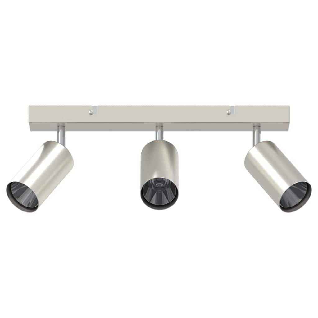 vidaXL Σποτ οροφής με προβολείς Νίκελ 38 x 5,5 x 16,5 εκ Μέταλλο