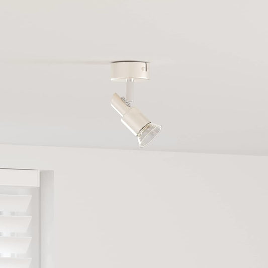 vidaXL Σποτ οροφής με προβολείς Νίκελ 8 x 8 x 10,5 εκ Ατσάλι