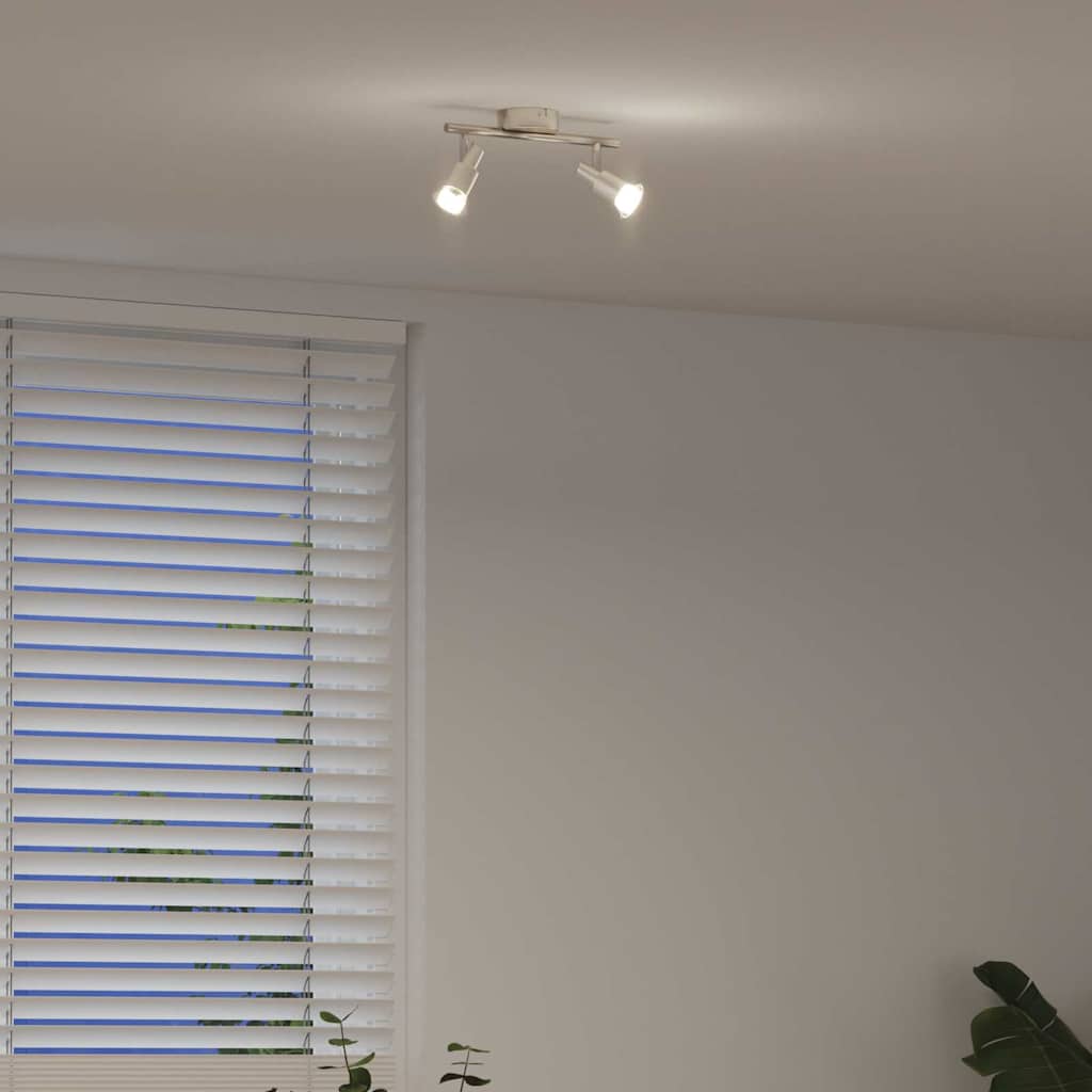 vidaXL Σποτ οροφής με προβολείς Νίκελ 25,5 x 8 x 11 εκ Ατσάλι