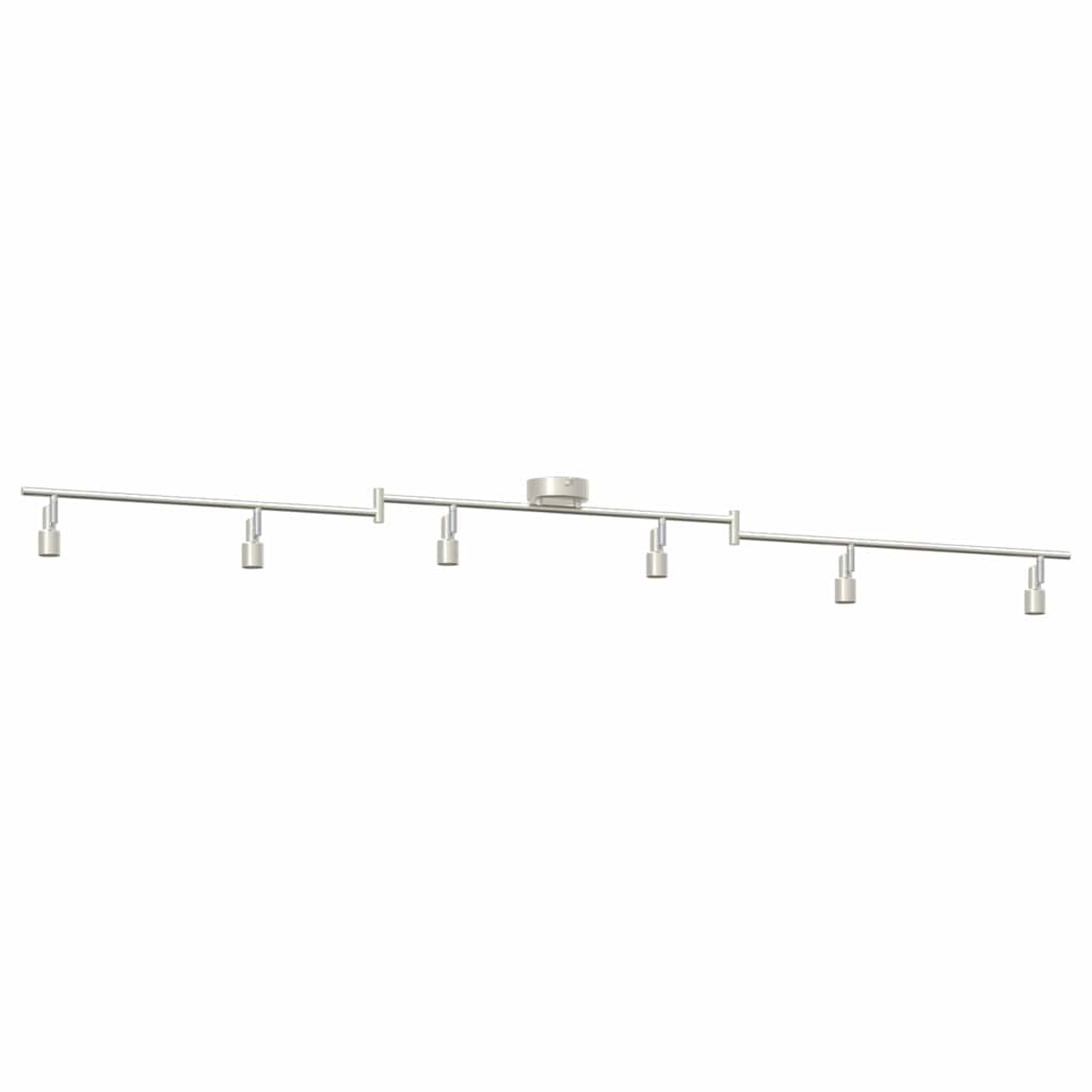 vidaXL Σποτ οροφής με προβολείς Νίκελ 176,5 x 9,5 x 14 εκ Ατσάλι