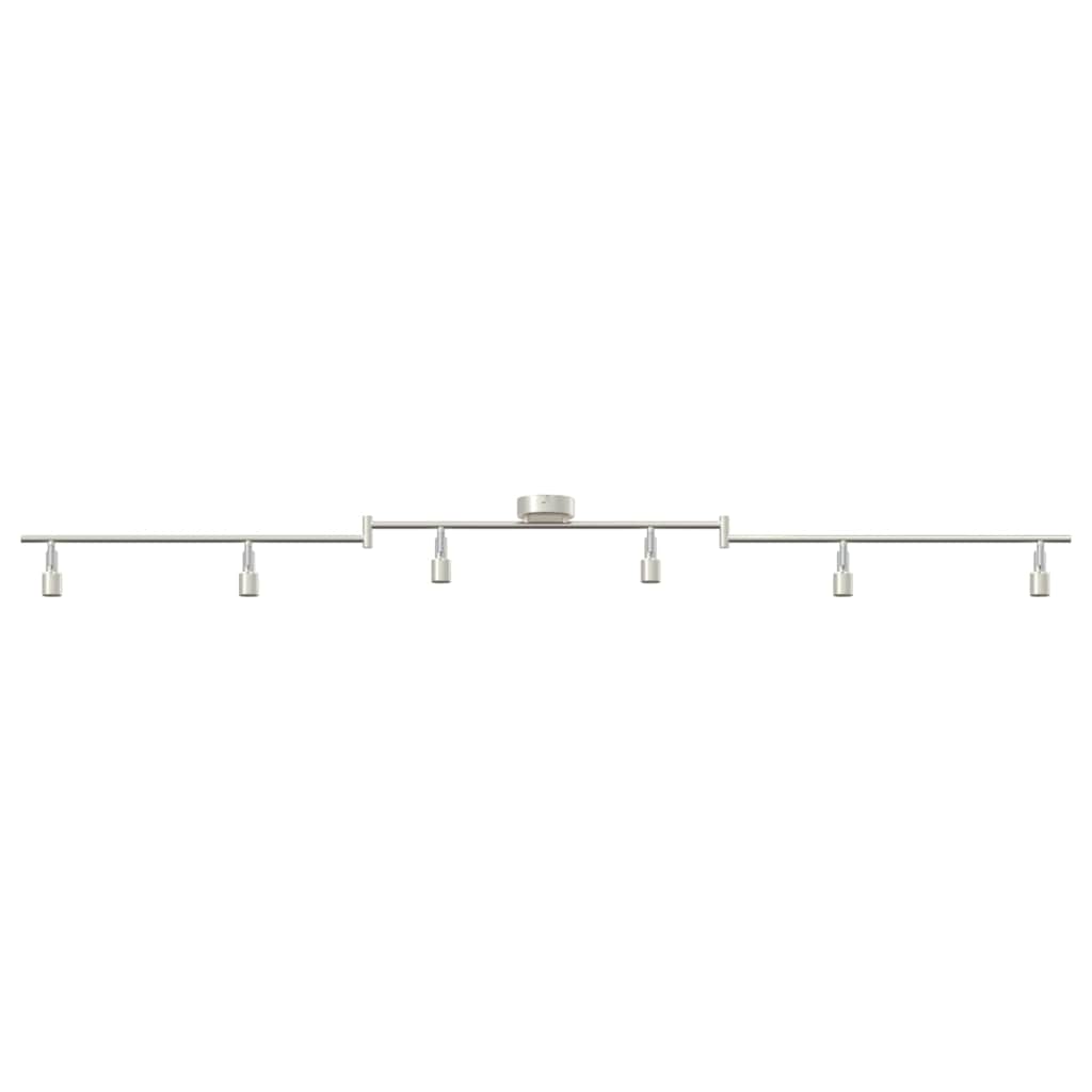 vidaXL Σποτ οροφής με προβολείς Νίκελ 176,5 x 9,5 x 14 εκ Ατσάλι