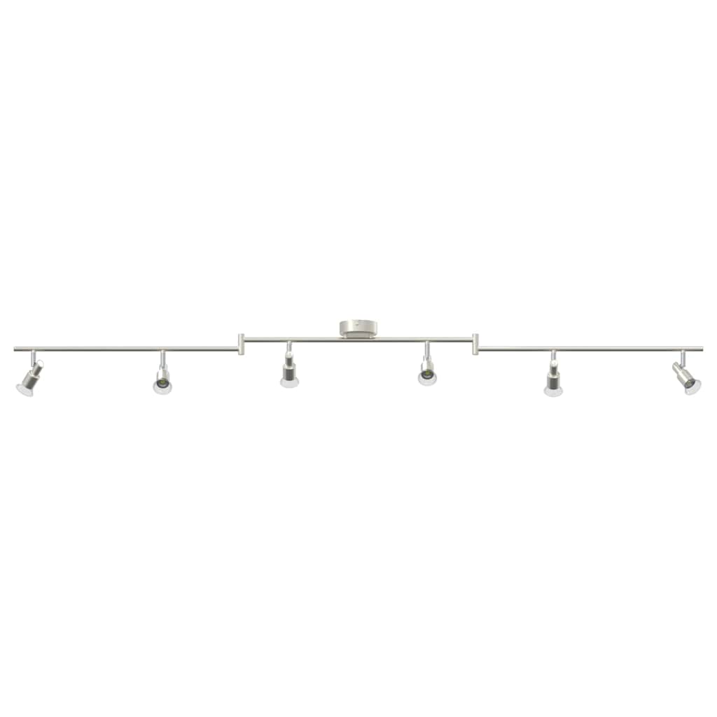 vidaXL Σποτ οροφής με προβολείς Νίκελ 176,5 x 9,5 x 14 εκ Ατσάλι