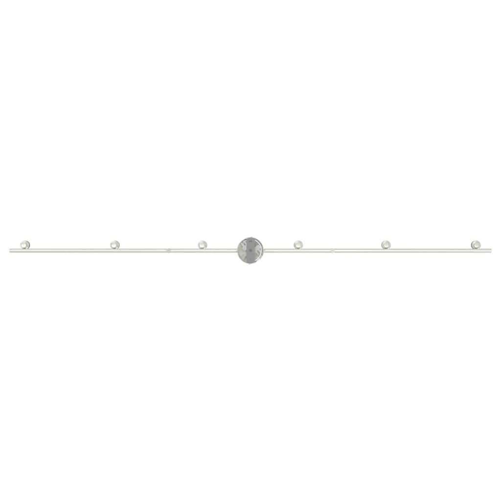 vidaXL Σποτ οροφής με προβολείς Νίκελ 176,5 x 9,5 x 14 εκ Ατσάλι