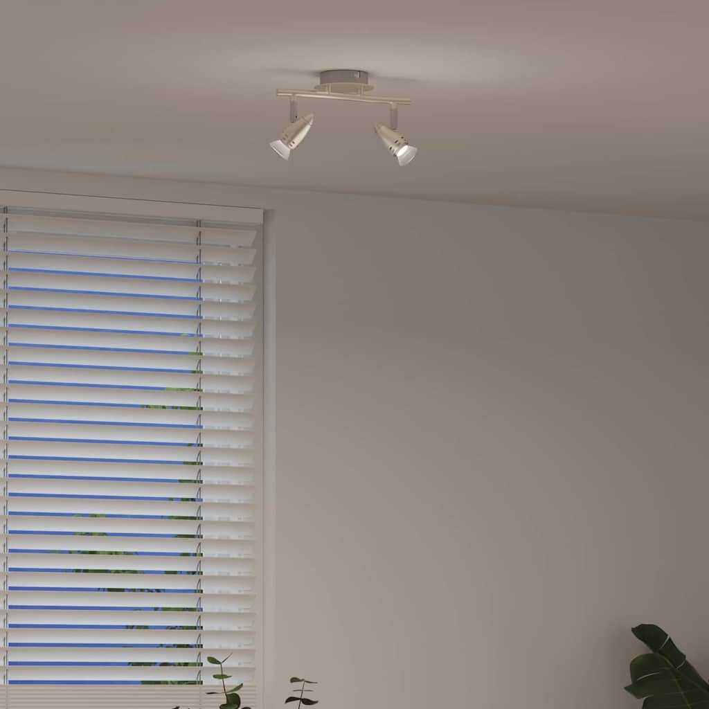 vidaXL Σποτ οροφής με προβολείς Νίκελ 27 x 10 x 12 εκ Μέταλλο