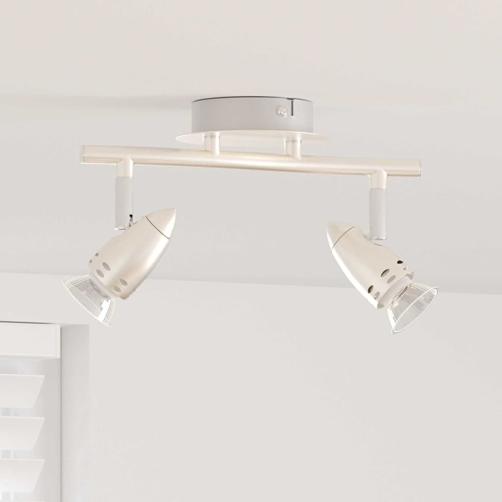 vidaXL Σποτ οροφής με προβολείς Νίκελ 27 x 10 x 12 εκ Μέταλλο