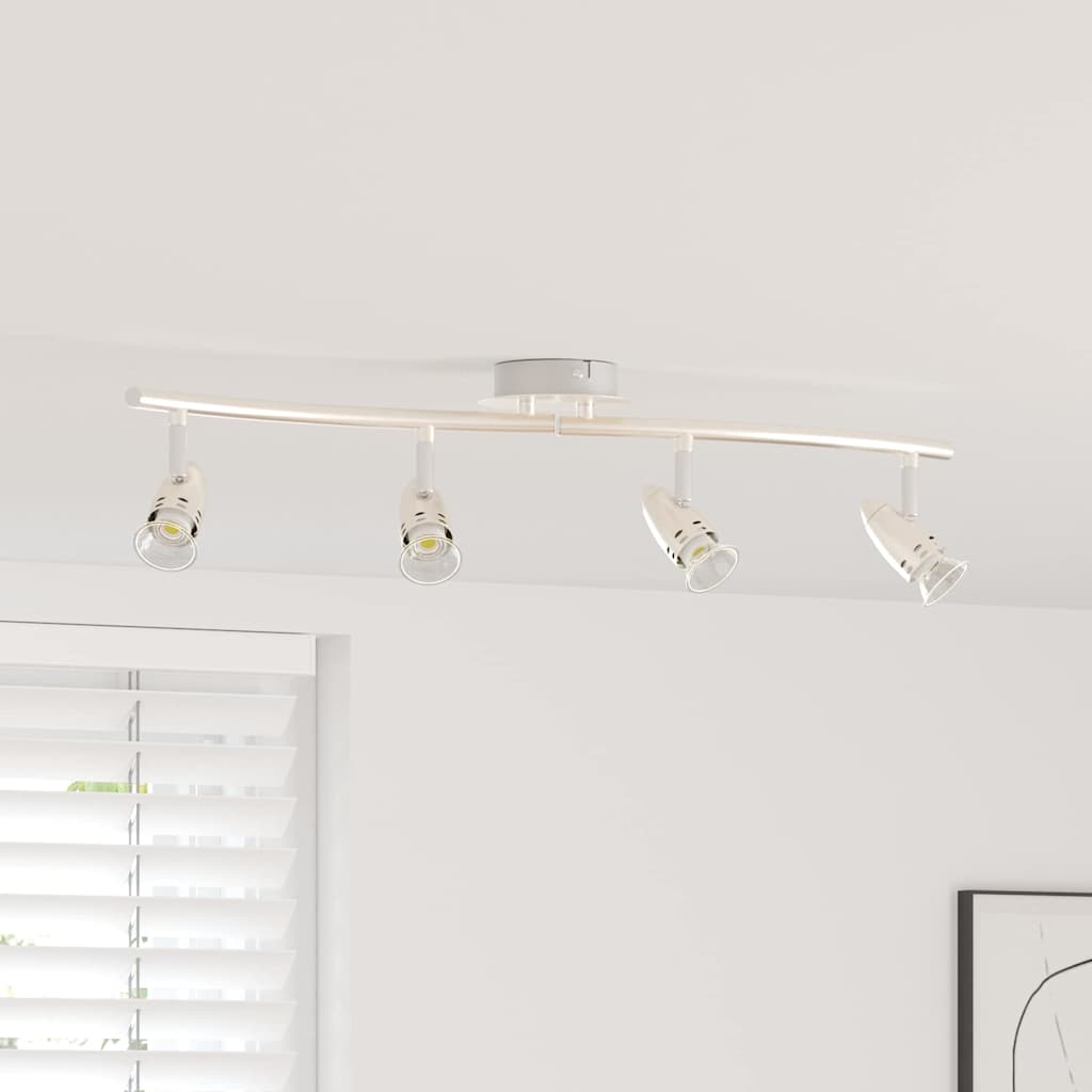 vidaXL Σποτ οροφής με προβολείς Νίκελ 27 x 10 x 12 εκ Μέταλλο