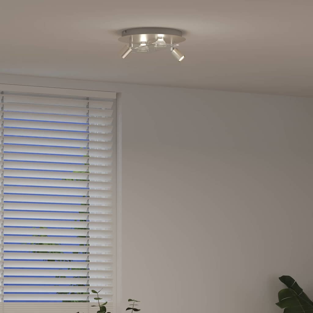 vidaXL Σποτ οροφής Νίκελ 29 x 29 x 11 εκ Χάλυβας και Γυαλί
