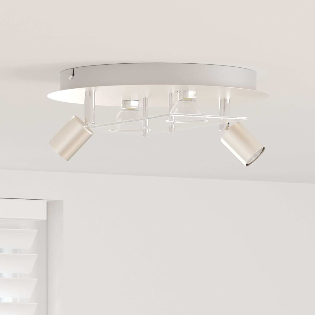 vidaXL Σποτ οροφής Νίκελ 29 x 29 x 11 εκ Χάλυβας και Γυαλί