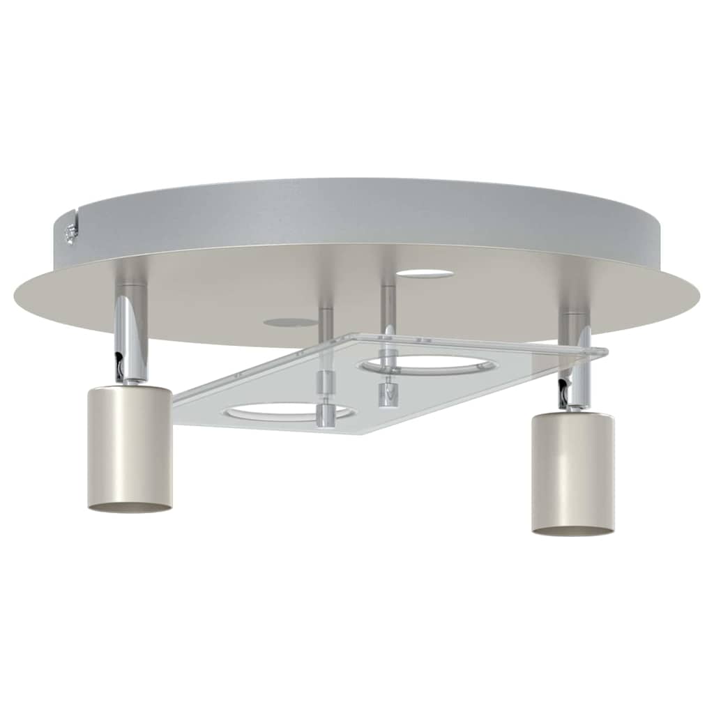 vidaXL Σποτ οροφής Νίκελ 29 x 29 x 11 εκ Χάλυβας και Γυαλί