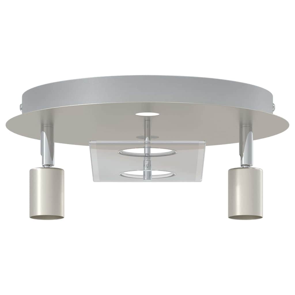 vidaXL Σποτ οροφής Νίκελ 29 x 29 x 11 εκ Χάλυβας και Γυαλί