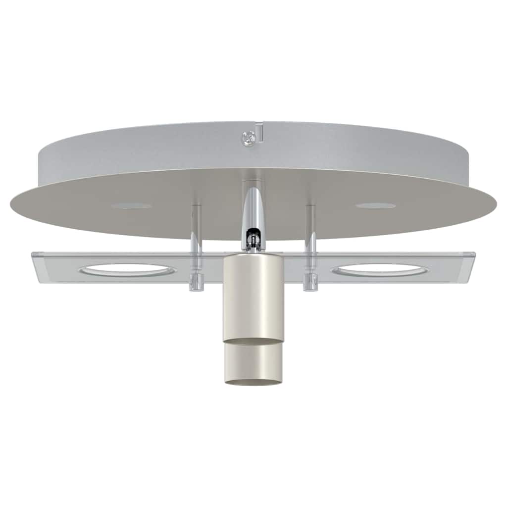 vidaXL Σποτ οροφής Νίκελ 29 x 29 x 11 εκ Χάλυβας και Γυαλί