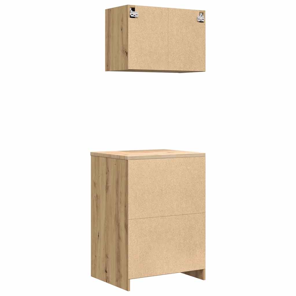 vidaXL ντουλάπια γκαράζ 2 τεμ. Artisan Δρυς από Επεξεργασμένο Ξύλο