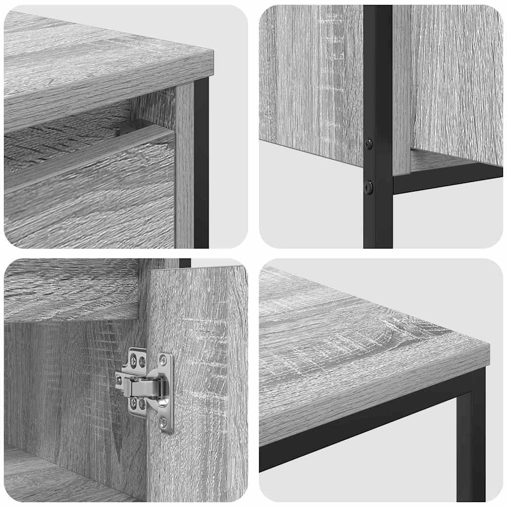 vidaXL Σετ Επίπλων Μπάνιου 3 κομματιών σε Γκρι Σοναμά Επεξεργασμένου Ξύλου