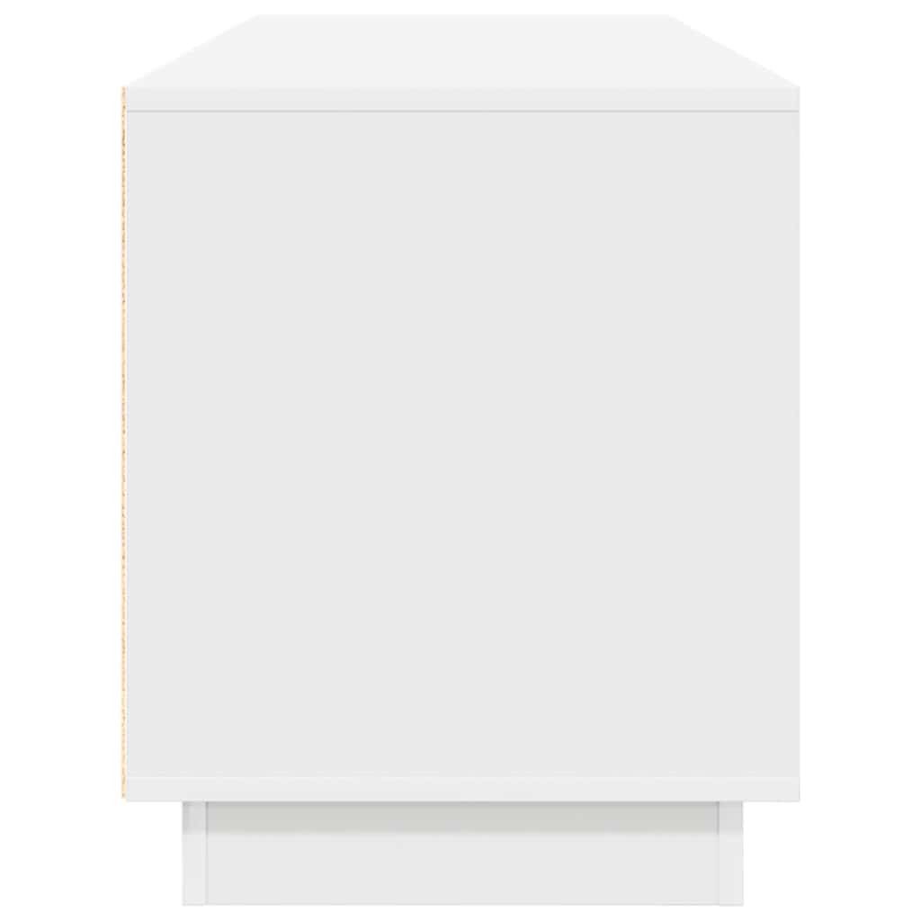 vidaXL Ντουλάπι Τηλεόρασης με LED Λευκό 160,5x41x50 εκ.