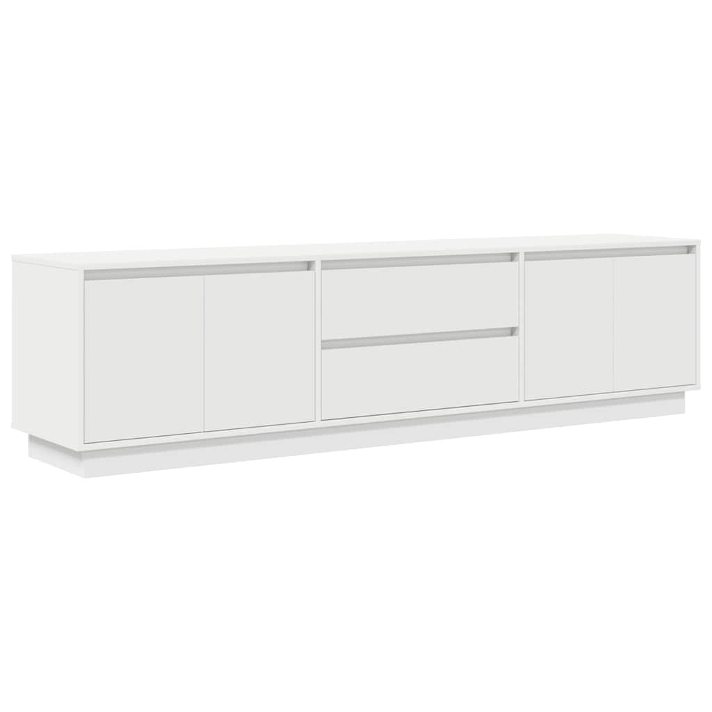 vidaXL Έπιπλο Τηλεόρασης με LED Λευκό 193,5x41x50 εκ.