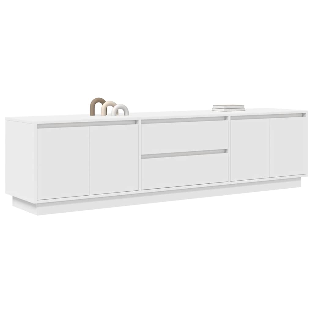 vidaXL Έπιπλο Τηλεόρασης με LED Λευκό 193,5x41x50 εκ.