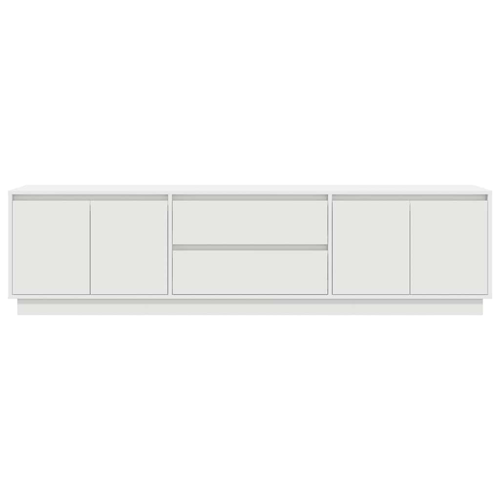 vidaXL Έπιπλο Τηλεόρασης με LED Λευκό 193,5x41x50 εκ.