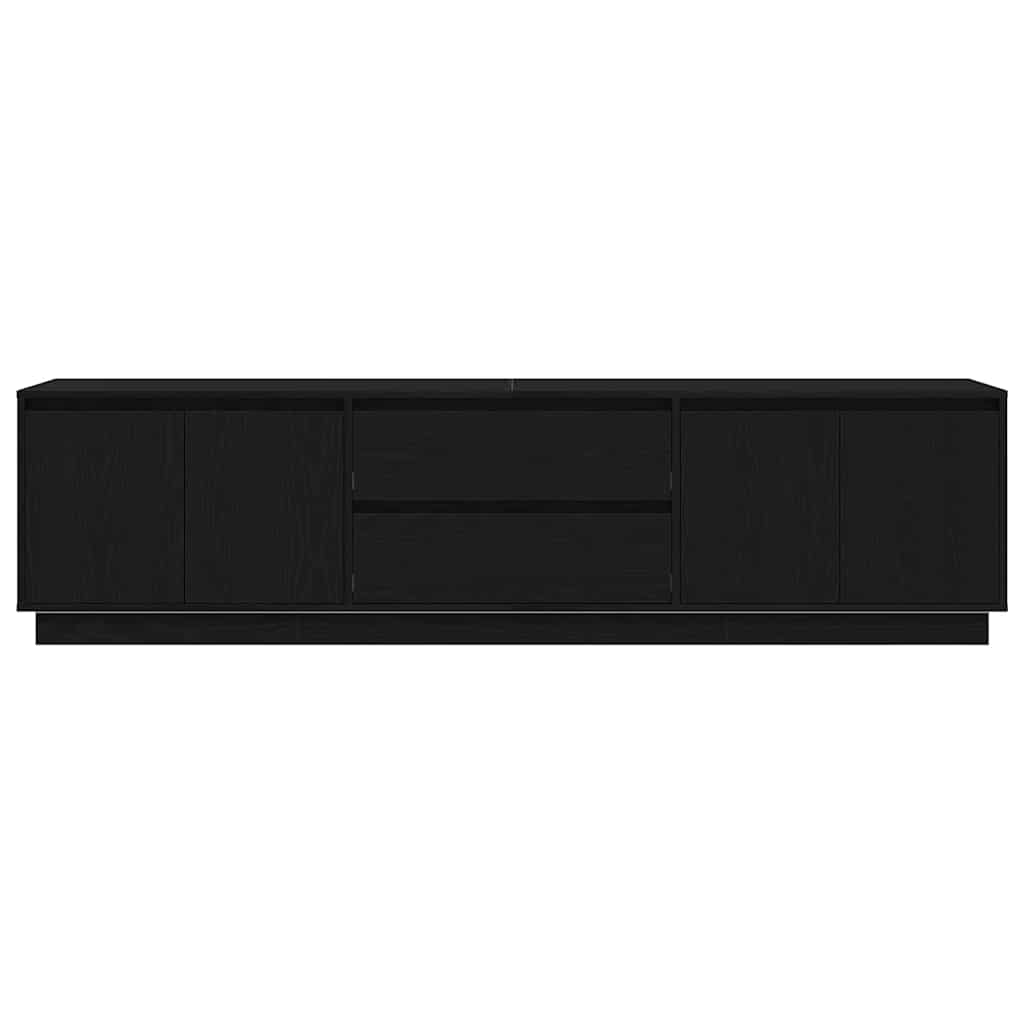 vidaXL Έπιπλο Τηλεόρασης με LED Μαύρη βελανιδιά 193,5x41x50 εκ.
