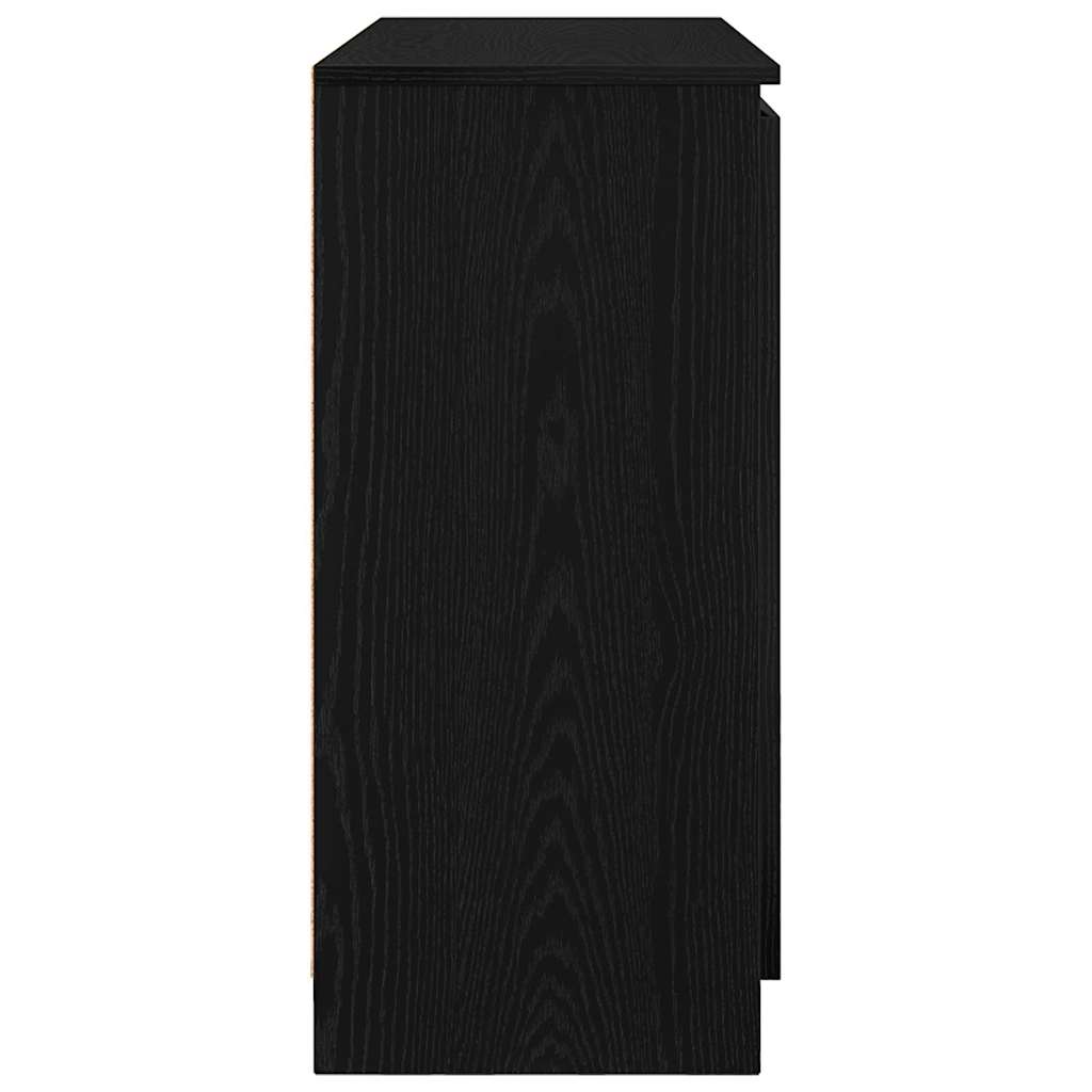 vidaXL Συρταριέρα με Συρτάρια Μαύρη βελανιδιά 100,5x35x76 εκ.