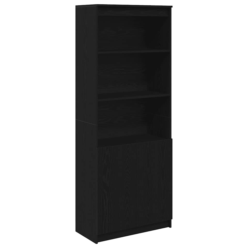 vidaXL Ντουλάπι Μαύρη δρυς 70x35x180 εκ. από Επεξεργασμένο Ξύλο