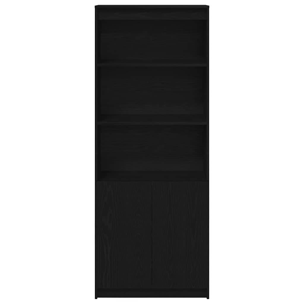 vidaXL Ντουλάπι Μαύρη δρυς 70x35x180 εκ. από Επεξεργασμένο Ξύλο