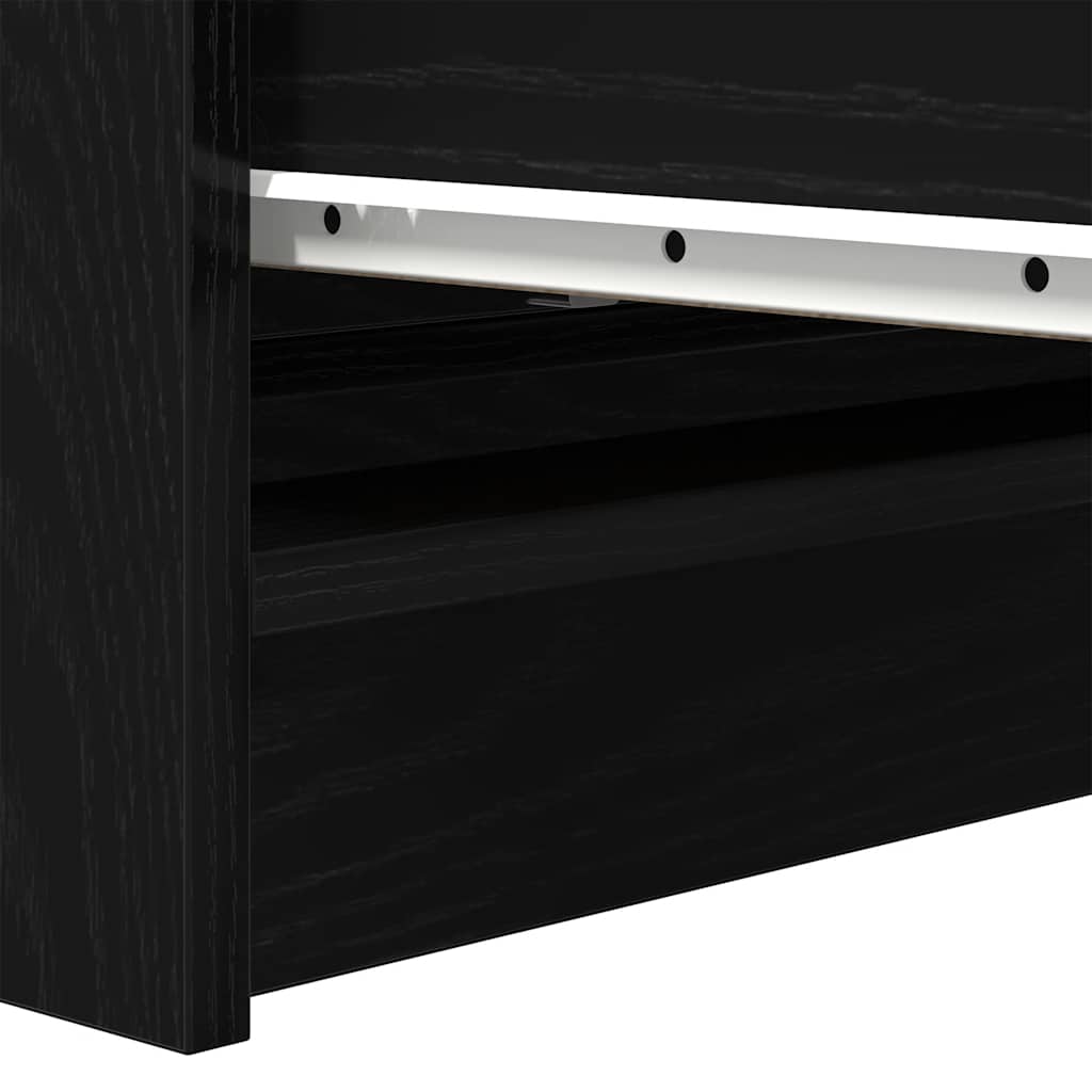 vidaXL Sideboard Μαύρη βελανιδιά 80x35x99 cm Κατασκευασμένο ξύλο